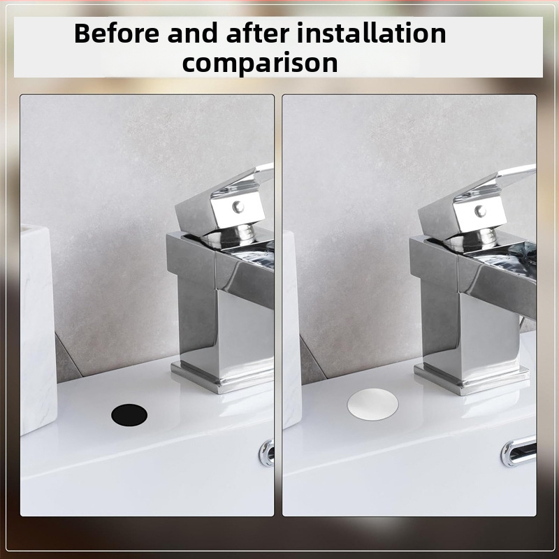 Dekoratívny kryt otvoru pre drez, ABS, model RB-1-54-01, 12 g, 49#, moderný a jednoduchý štýl