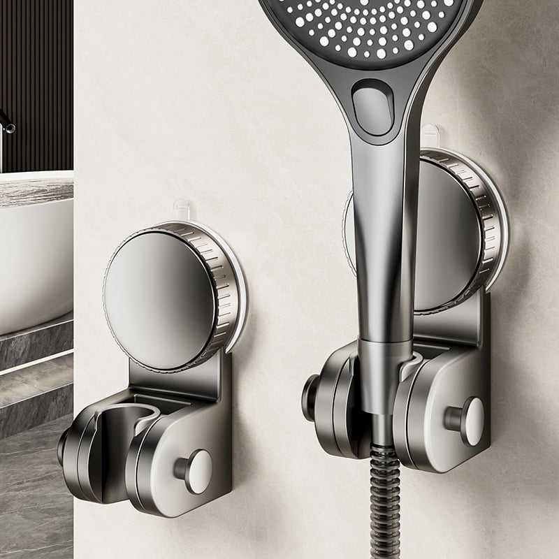 Držiak sprchovej hlavice so sacou podložkou — na stenu, bez vŕtania, ABS materiál, mobilná kúpeľná polica