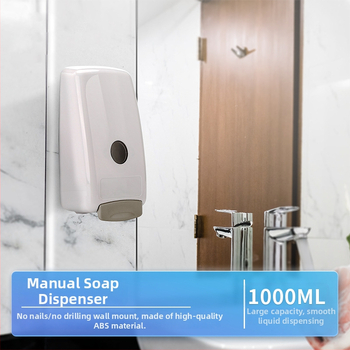 Käsitsi vajutusega seina seebidoosija – Kangzhijian, ABS insenerplast, süstvormimine, käsitsi toiming, kaasaegne stiil