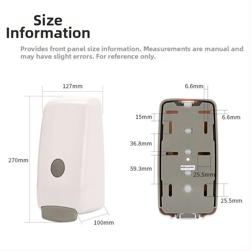 Käsitsi vajutusega seina seebidoosija – Kangzhijian, ABS insenerplast, süstvormimine, käsitsi toiming, kaasaegne stiil