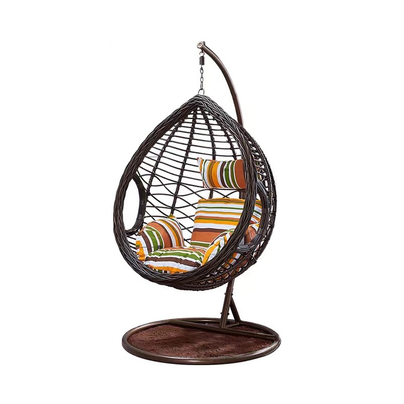 Viseća košničasta stolica s metalnim okvirom, moderan minimalistički stil, model 22-8-19-1