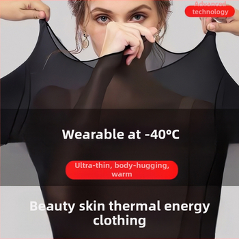 Moterų terminis pagrindinis komplektas — ultra plonas nailono pagrindinis sluoksnis, be siūlių, odai malonus, išlaiko šilumą, ilgomis rankovėmis viršutinė dalis + ilgos kelnės