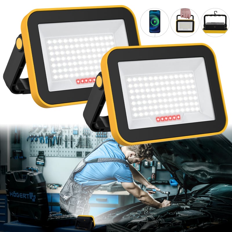 Cob LED pracovné svetlo, dobíjateľná batéria 2000mAh, 350 lm+, magnetické, viacúčelové s Power Bank funkciou pre núdzové a vonkajšie osvetlenie