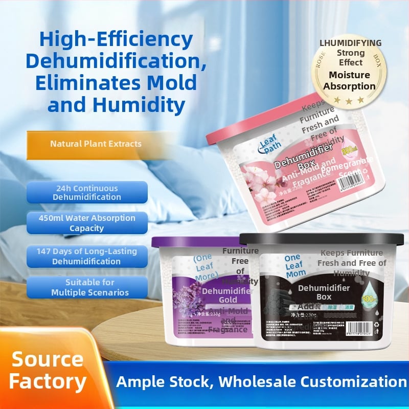 Desikantná odvlhčovacia škatuľka s vôňou levandule do vnútorného šatníka, 230 g, balené v krabičke