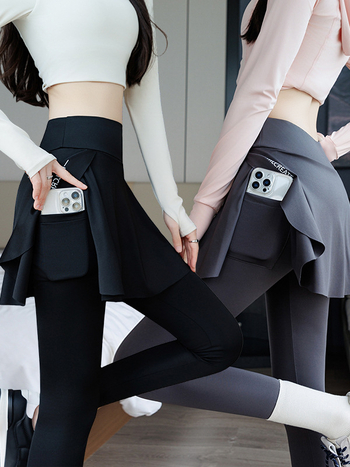 Seelik-leggingsid, kõrge vöökoht, hingav õhuke polüester-elastaan segu, Mu Shengfei, ühetükkiline muster, tihe lõige, 2025 kevad