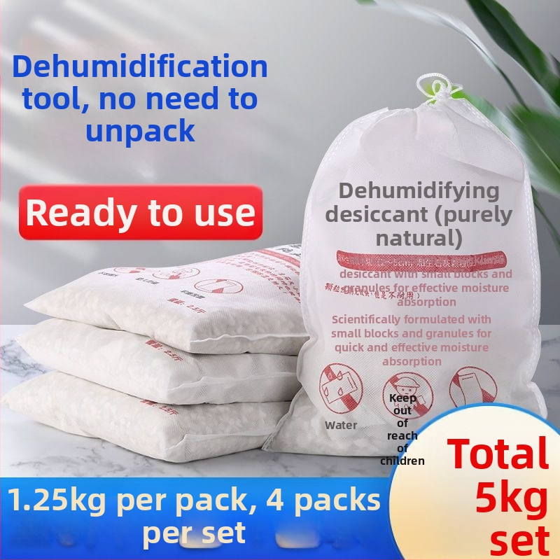 Greito kalkių desikantas maišelis vidaus drėgmei sumažinti; apsauga nuo drėgmės ir pelėsių spintose, kambariuose ir sandėliuose (maišelis, plokščia padėtis).