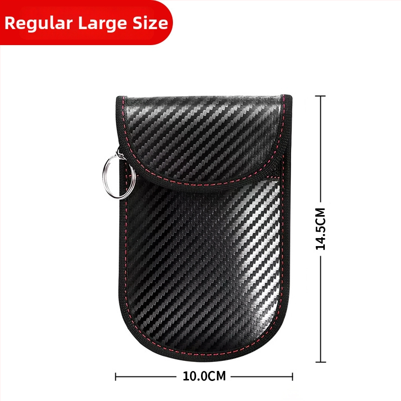 Bymaocar Kućište za ključeve automobila od PU kože s teksturom karbona, RFID zaštita, anti-kradnja, poslovni stil, mogućnost prilagodbe