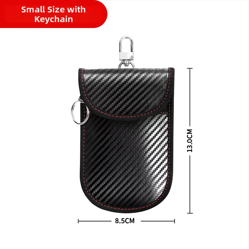Bymaocar Kućište za ključeve automobila od PU kože s teksturom karbona, RFID zaštita, anti-kradnja, poslovni stil, mogućnost prilagodbe