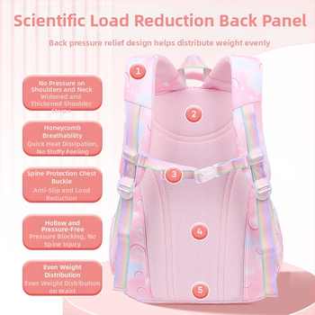 Sesame Baby nailon koolikott tüdrukutele lillemustriga, 5.–6. klassile, polüestervooder