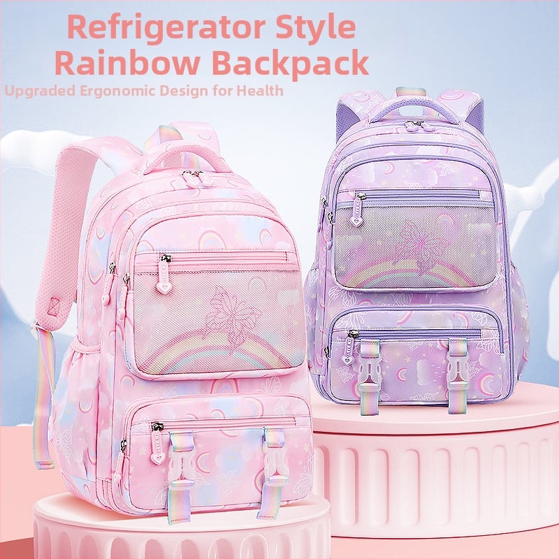 Sesame Baby nailon koolikott tüdrukutele lillemustriga, 5.–6. klassile, polüestervooder