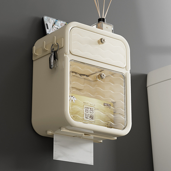 Seinasse paigaldatav salvrätikukarp, veekindel, PP materjalist, sobib tualettrulli paberiga, mudel 2771, mitmeotstarbeline