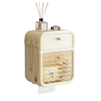 Seinasse paigaldatav salvrätikukarp, veekindel, PP materjalist, sobib tualettrulli paberiga, mudel 2771, mitmeotstarbeline