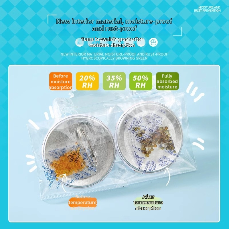 Spalvą keičiančios silikagelio desikantas, maisto kokybės, daugkartinis, citrinų kvapas, pakuotė maiše, 1000 vnt