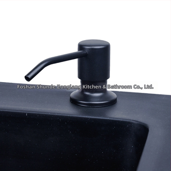 Muilo dozatorius kvarcinio akmens plautuvei, rankinis slėgiamas, Medžiaga: nerūdijantis plienas + PP, Paviršius: smėlio apdaila, Svoris: 0.16