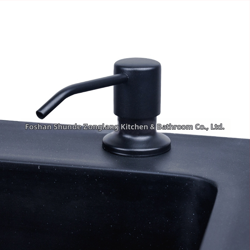 Muilo dozatorius kvarcinio akmens plautuvei, rankinis slėgiamas, Medžiaga: nerūdijantis plienas + PP, Paviršius: smėlio apdaila, Svoris: 0.16