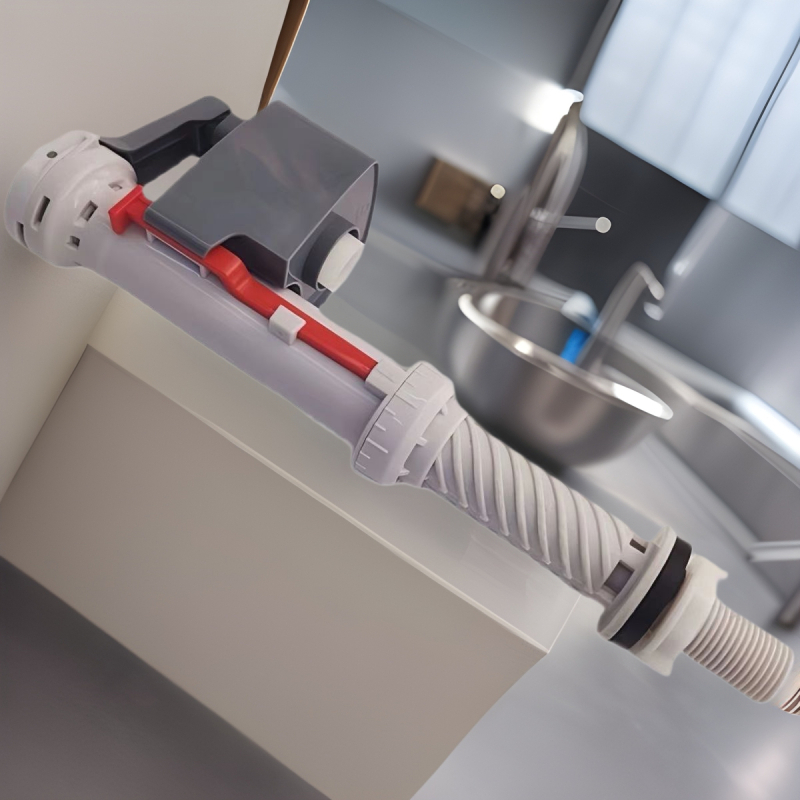 Set valve rezervor toaletă — valve de intrare cu presiune înaltă, design extins, tip apăsare în jos, material PP, stil minimalist modern, cod produs 115