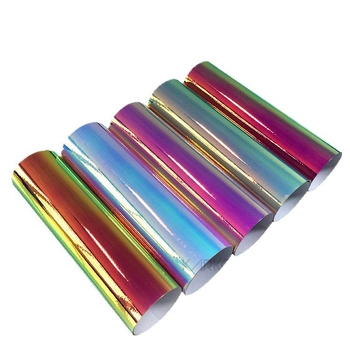 Auto kere värvimise kile Rainbow elektroplaatimise efektiga, PVC isekleepuv, kohandatav, kleepimine