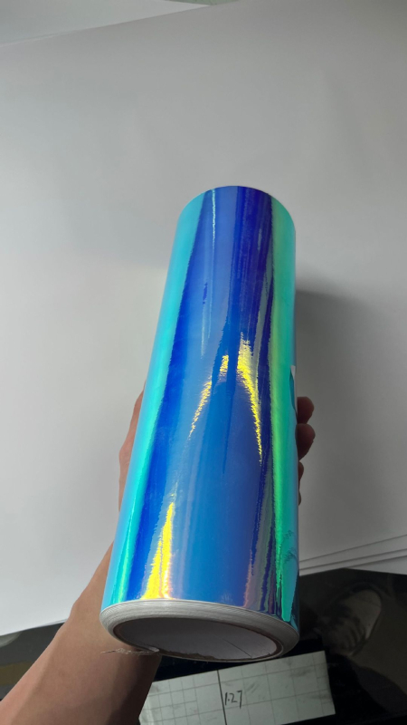 Auto kere värvimise kile Rainbow elektroplaatimise efektiga, PVC isekleepuv, kohandatav, kleepimine