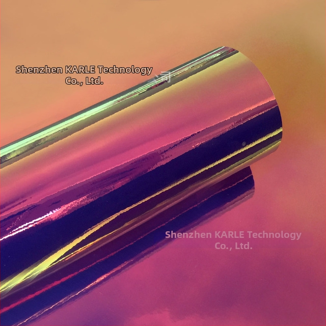 Auto kere värvimise kile Rainbow elektroplaatimise efektiga, PVC isekleepuv, kohandatav, kleepimine