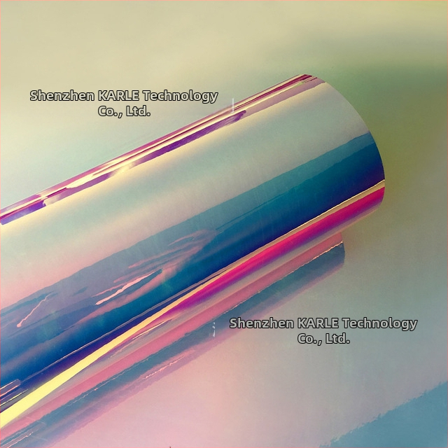 Auto kere värvimise kile Rainbow elektroplaatimise efektiga, PVC isekleepuv, kohandatav, kleepimine