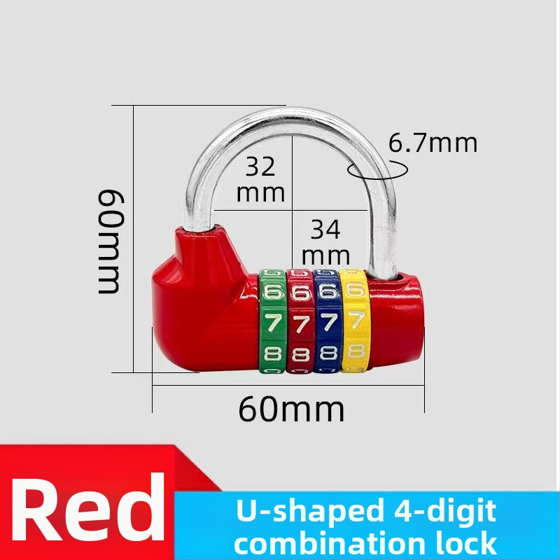 U formos spyna su kodu, viso metalo serija 206, plieno ir lydinio medžiaga, 250 g, skirta dviračiams ir spintelėms