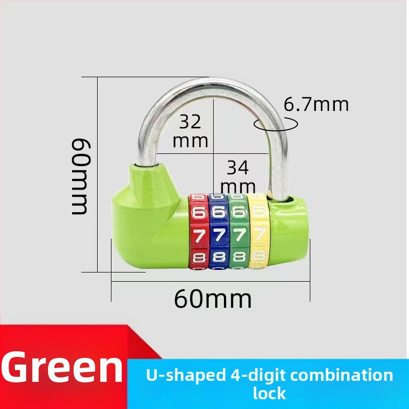 U formos spyna su kodu, viso metalo serija 206, plieno ir lydinio medžiaga, 250 g, skirta dviračiams ir spintelėms