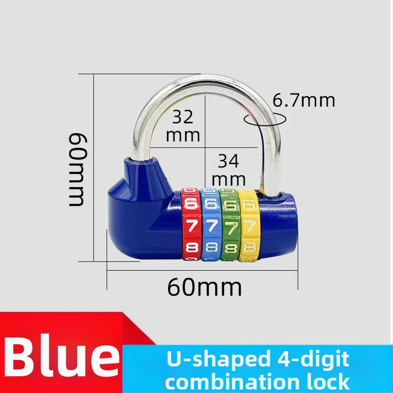 U formos spyna su kodu, viso metalo serija 206, plieno ir lydinio medžiaga, 250 g, skirta dviračiams ir spintelėms