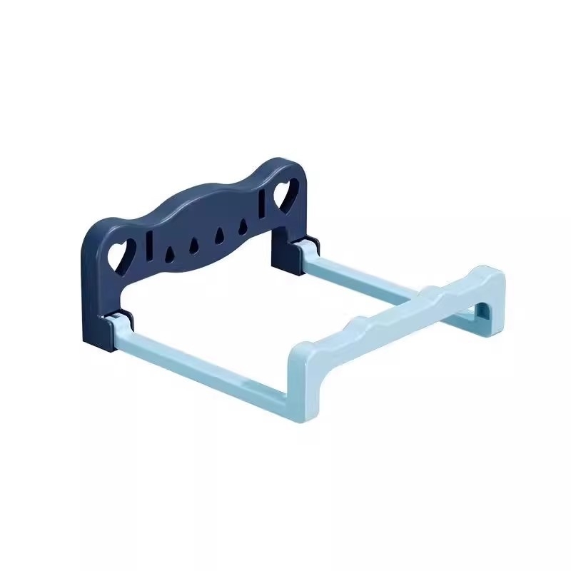 Raft pliabil pentru chiuvetă, din plastic, montat pe perete fără găuri, cu drenaj
