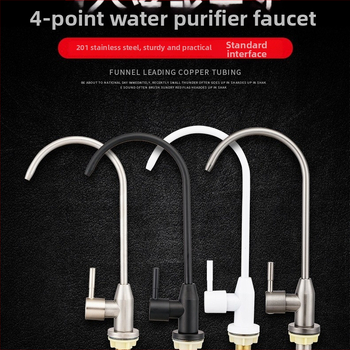 Gooseneck virtuvės vandens valymo čiaupas, nerūdijantis plienas, modelis 6394, 1,63 MPa, 4 taškai įv./išv., keraminis diskinis vožtuvas