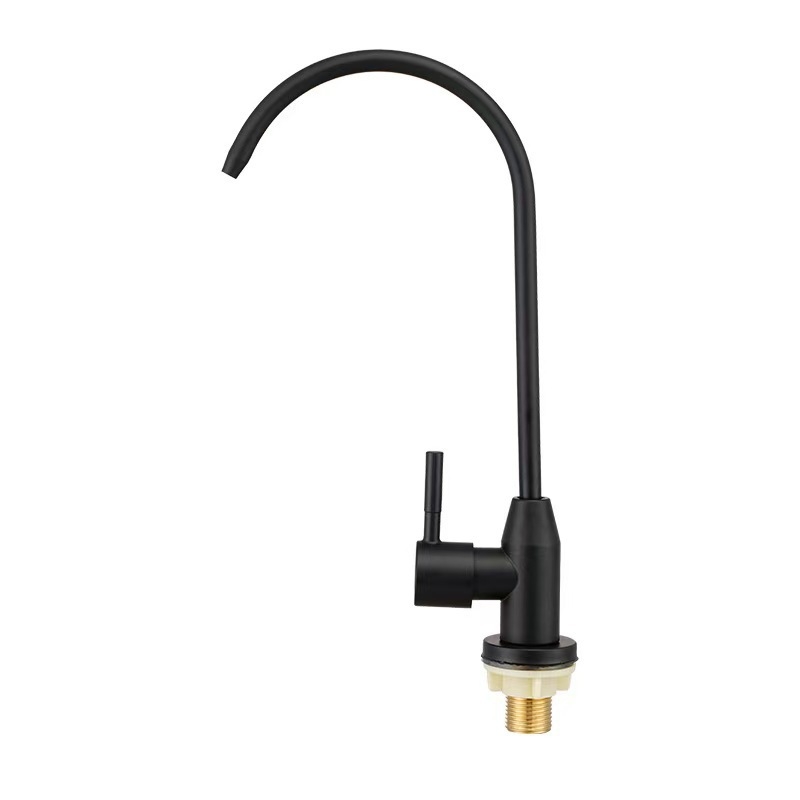 Кухненски кран за пречистване на вода с гъвкав извивка, неръждаема стомана, модел 6394, 1.63 MPa, вход/изход 4 точки, керамичен диск клапан