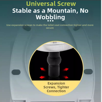 Tualeti katte kinnitused – universaalne laienemisvarras ühendus, mutter ja klips, roostevaba teras ja plastik