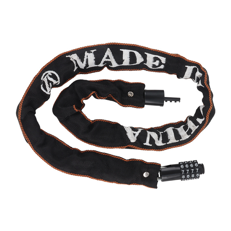 Велосипеден верижен катинар с 4-цифрен код, преносим, от сплавна стомана, тегло 450 g