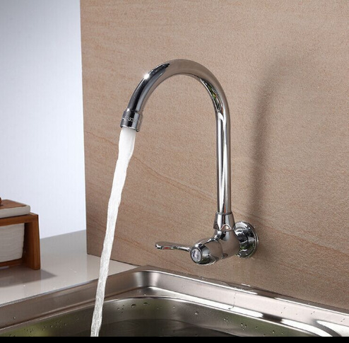 Кухненски смесител Morning Dew, хоризонтален вграждащ се във стената, мед, 6 MPa, 0-90°C