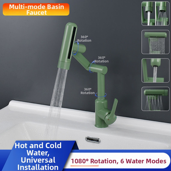 Köögikraan robottkäe abil, pöörlev segamiskraan kuumale ja külmale veele, roostevaba terasest, vertikaalne paigaldus, keraamiline diskiventil