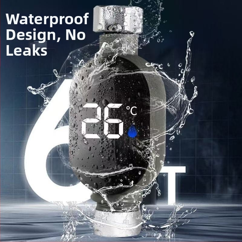 Zuhanyhőmérő, ABS burkolat, kézi telepítés, modern letisztult dizájn, magánmárka elérhető