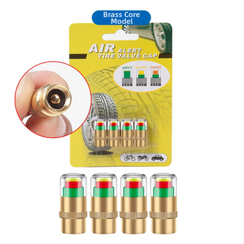 Riepu spiediena brīdinājuma vāciņš – 4 gab., 2,4 BAR vara kodols, materiāls: plastmasas kodols + vara kodols