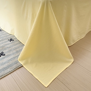 Štvordielny set posteľného prádla z dvojitého vlákna, jemný kvetinový vzor, plachta s gumou, reaktívny tlač