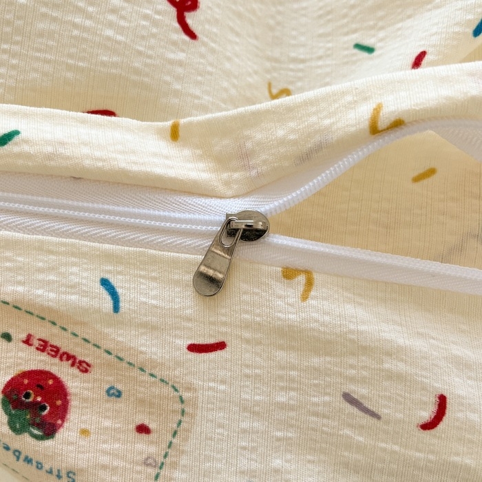 Štvordielny set posteľného prádla z dvojitého vlákna, jemný kvetinový vzor, plachta s gumou, reaktívny tlač