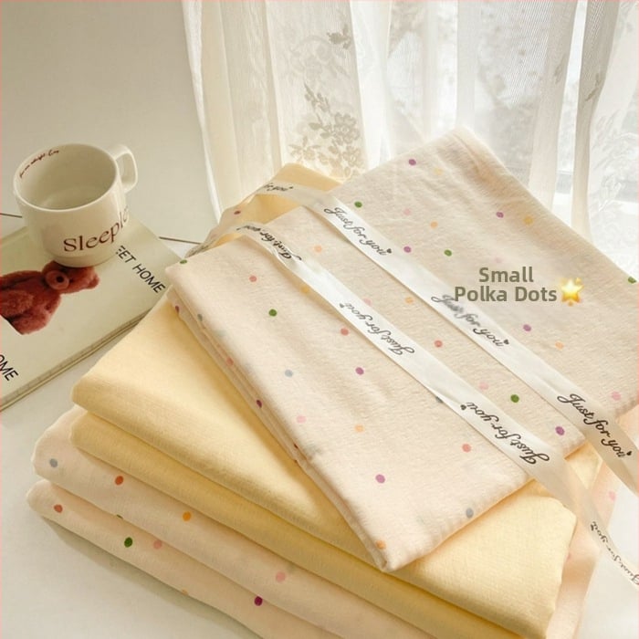 Štvordielny set posteľného prádla z dvojitého vlákna, jemný kvetinový vzor, plachta s gumou, reaktívny tlač