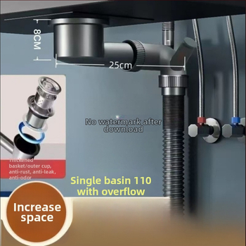 Kuchynské odvodňovacie potrubie príslušenstvo — úspora miesta, univerzálny kompletný set pre jednosed a dvojdrez; Štýl: moderná jednoduchosť; Materiál: Iný; Značka: Iná; Certifikácia: Žiadna