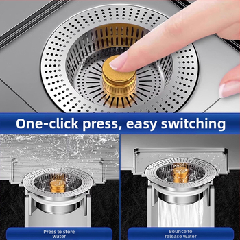 Drenážny zátka pre drez s filtrom proti zápachu — 304 nerezová oceľ, Model A, Jedno balenie, Yu Shu Exploration