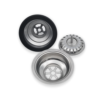 Двоен слой неръждаема стомана дренаж за мивка, издърпващ се, британски стил — модел Steel Head; марка Oshunnuo; материал: неръждаема стомана; форма: британски дренаж; тип: издърпване