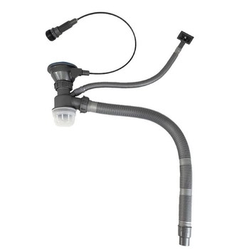 Кухненски дренаж с повдигащ механизъм за мивка, неръждаема стомана, модел D01, S-образна форма, модерен минималистичен стил