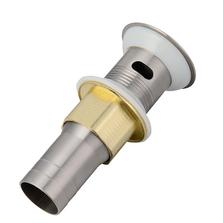 Дренаж за мивка с въртящ се капак, кратък модел, 201 неръждаема стомана, модерен стил