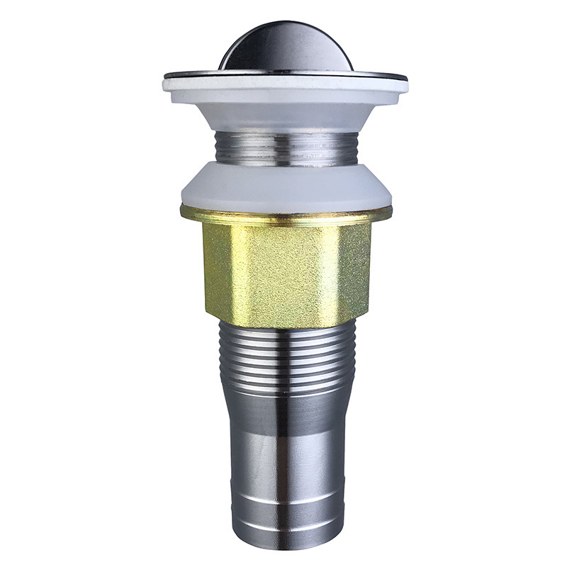 Дренаж за мивка с въртящ се капак, кратък модел, 201 неръждаема стомана, модерен стил