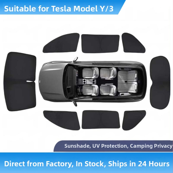 Κουρτίνα παραθύρων αυτοκινήτου για Model 3 και Model Y, παχιά αδιαφανής τύπος, Oxford ύφασμα, HL-148