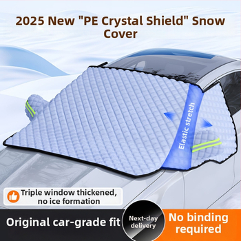 Priekinio stiklo sniego uždanga automobiliui - PE medžiaga, įmontuotas montavimas, universalus suderinamumas, žieminis dangtis
