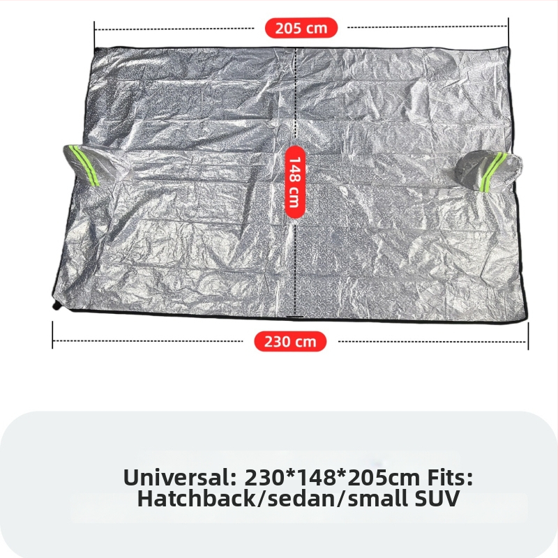 Priekinio stiklo sniego uždanga automobiliui - PE medžiaga, įmontuotas montavimas, universalus suderinamumas, žieminis dangtis