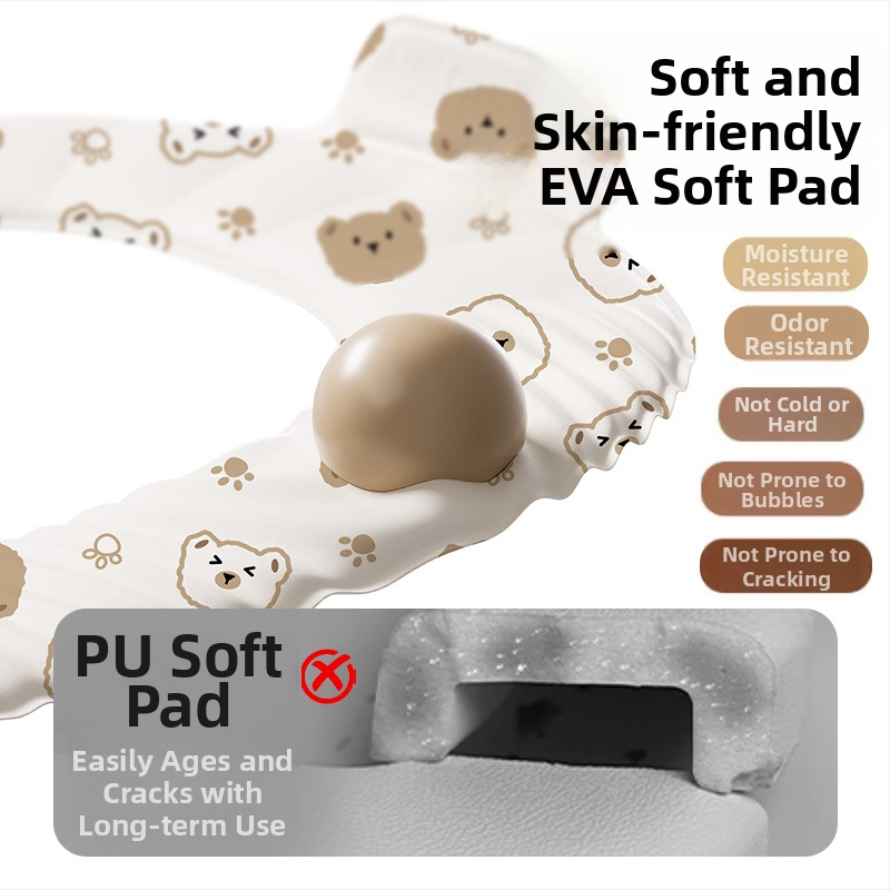 Bērnu tualetes sēdeklis ar rokturiem, piemērots standarta tualetēm, PP materiāls, vecuma diapazons 0–6 mēneši, 6–12 mēneši, 1–3 gadi un 3–6 gadi