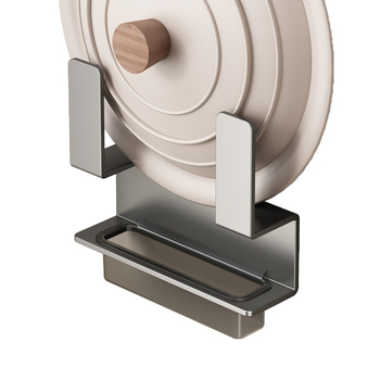 Sieninis virtuvės laikiklis dangteliams ir pjaustymo lentoms, be gręžimo, anglies plienas, Daugiafunkcinis, Sienai skirtas montavimui